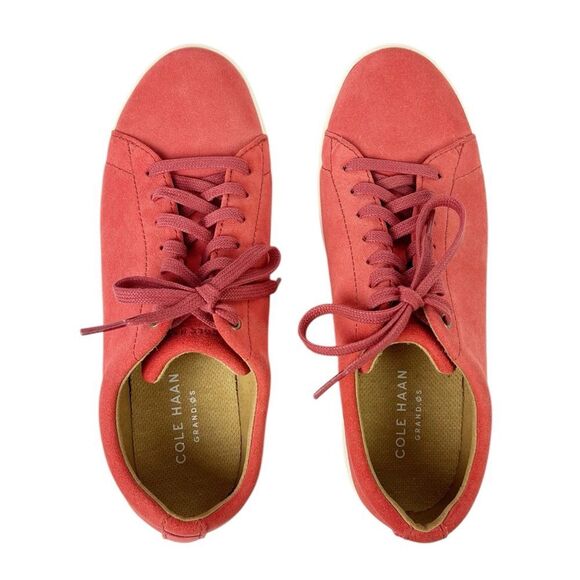 Cole Haan Grand OS Crosscourt II Orange Suede Sneakers 9.5 - Picture 3 of 7